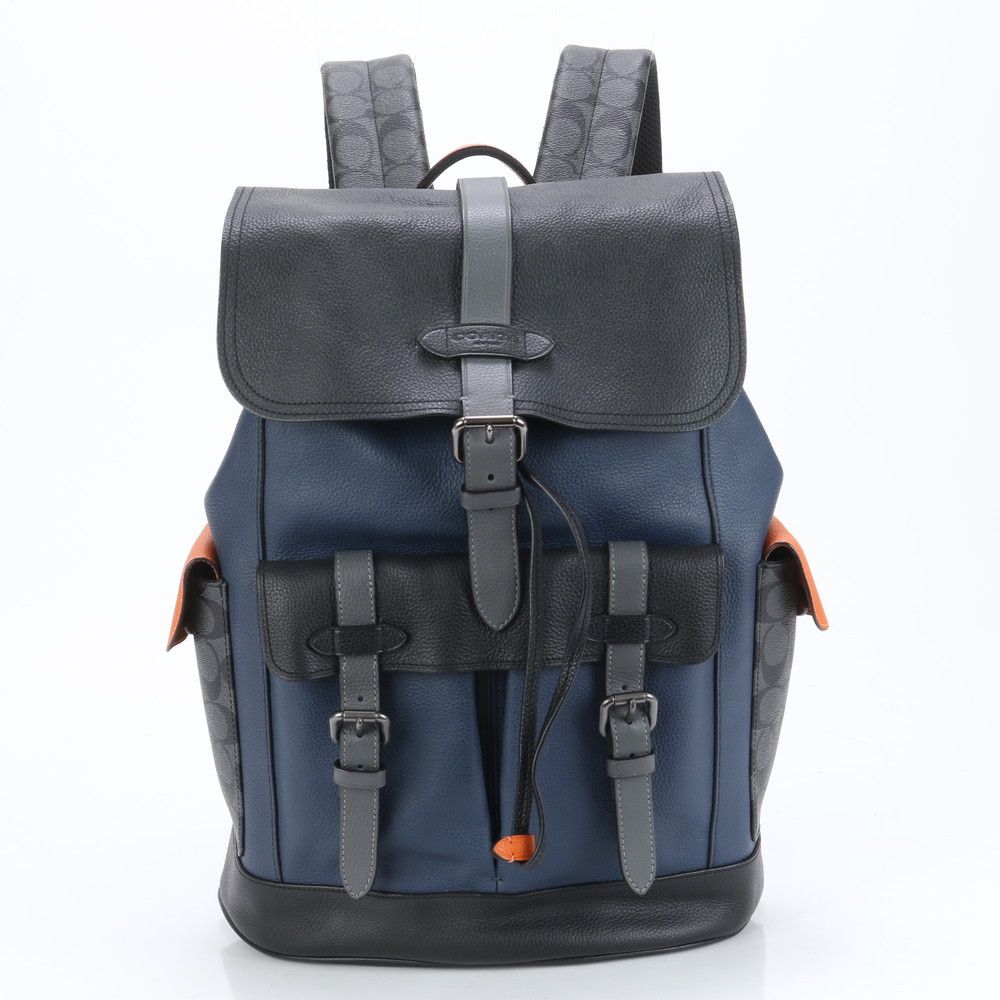 極美品 コーチ シグネチャー ハドソン レザー リュックサック リュック