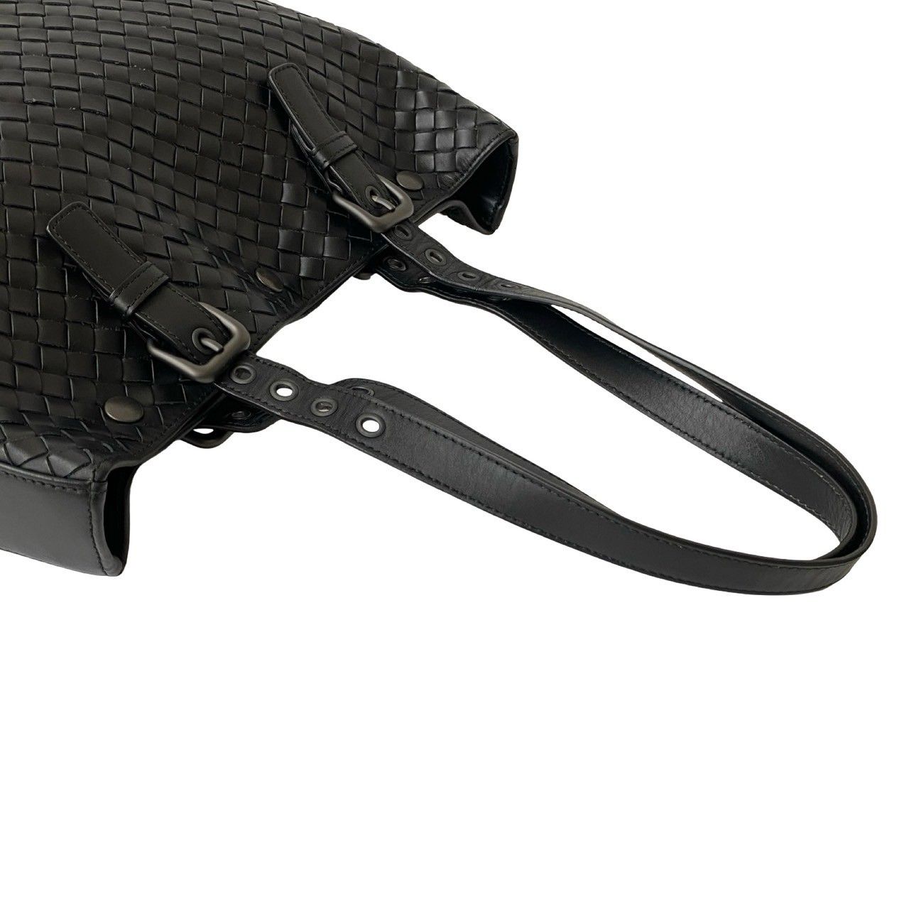 【極美品】BOTTEGA VENETA ハンドバッグ イントレチャート ブラック 極 美品 BOTTEGA VENETA ボッテガヴェネタ イントレチャート