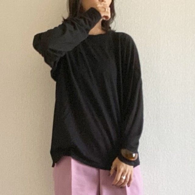 6 ROKU BEAUTY&YOUTH UNITED ARROWS ロク ビューティーアンドユース 日本製 SHEER LOCK LONG  SLEEVE PULLOVER シアーロックロングスリーブプルオーバー 8612-299-0101 ブラック カットソー - メルカリ