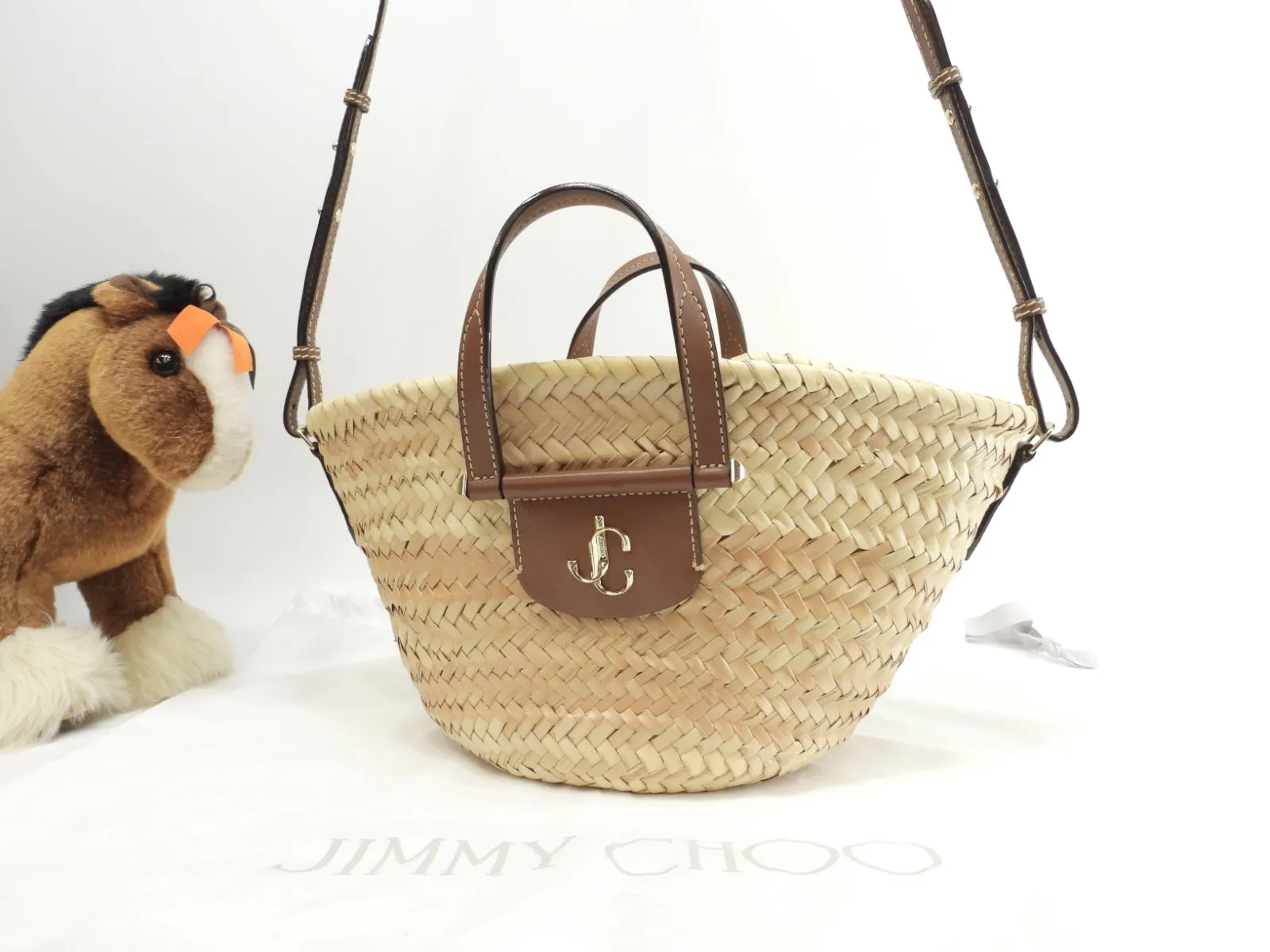 【新品格安SALE】ジミーチュウJIMMY CHOOミニトートカゴバッグ JIMMY CHOO - ジミーチュウ かごバッグ 完売モデルの通販 by ちろくま