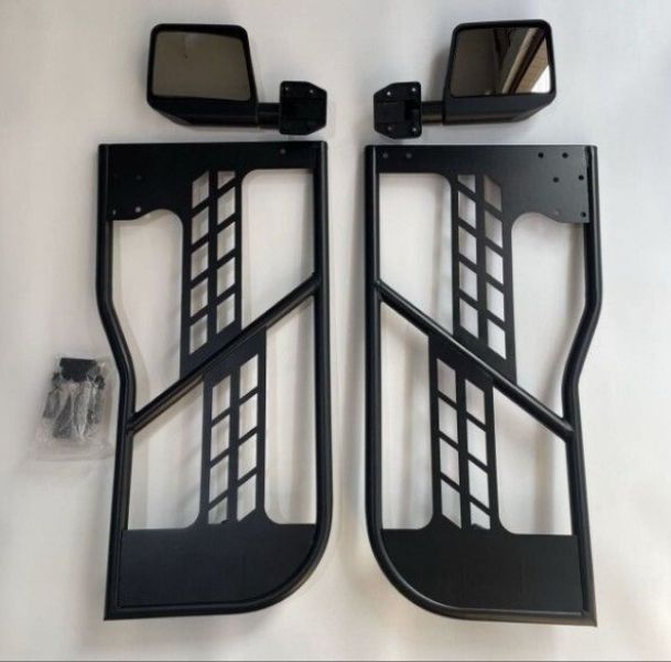 ジープ ラングラー JK 2007-2017年4ドア スチールチューブドア 半ドア ミラー付き JL JT対応 外装カスタム FFCRYSTALESIA_COM