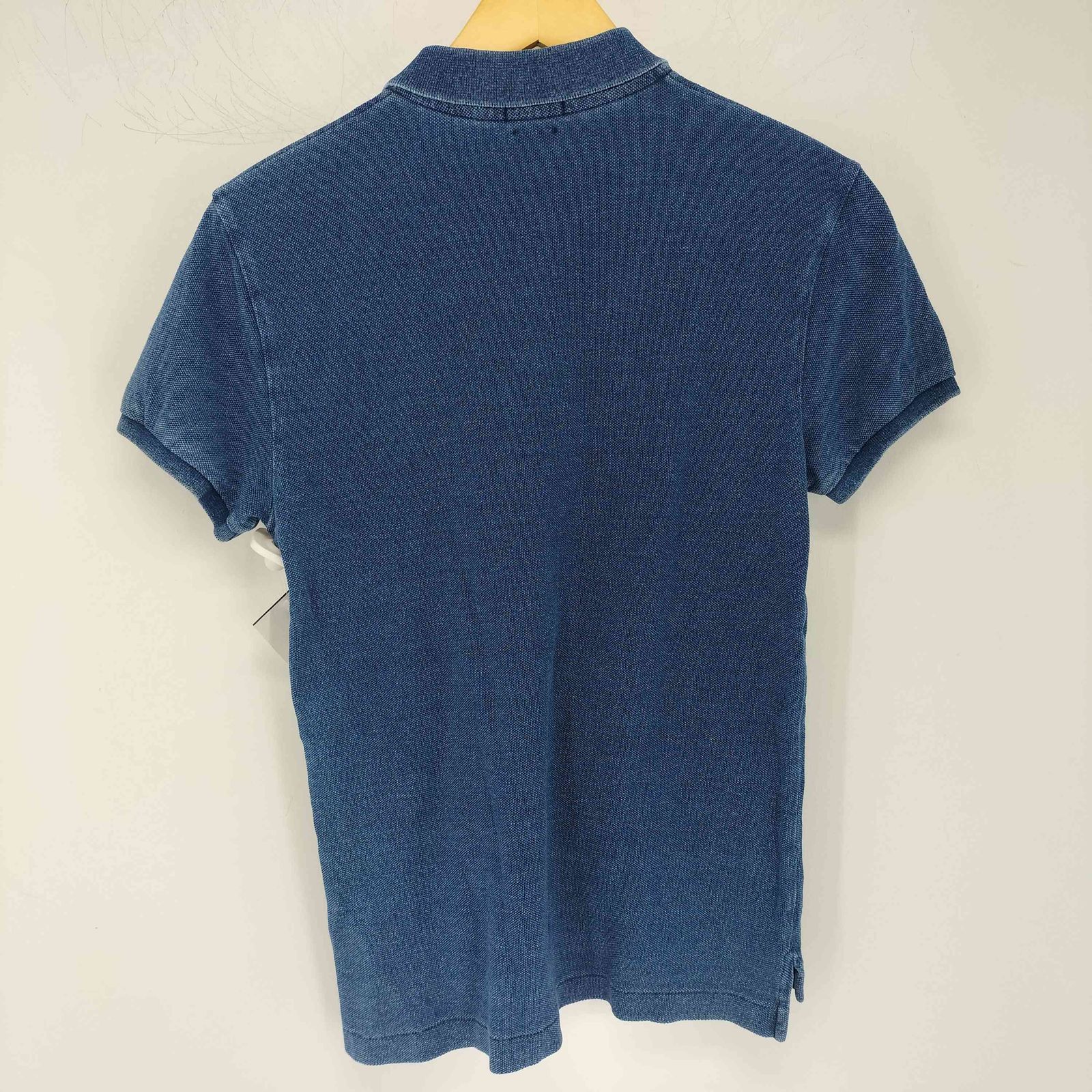 美品　ポロラルフローレン 藍染め インディゴパッチワークポロシャツ ポロラルフローレン POLO RALPH LAUREN インディゴ染め ポニー