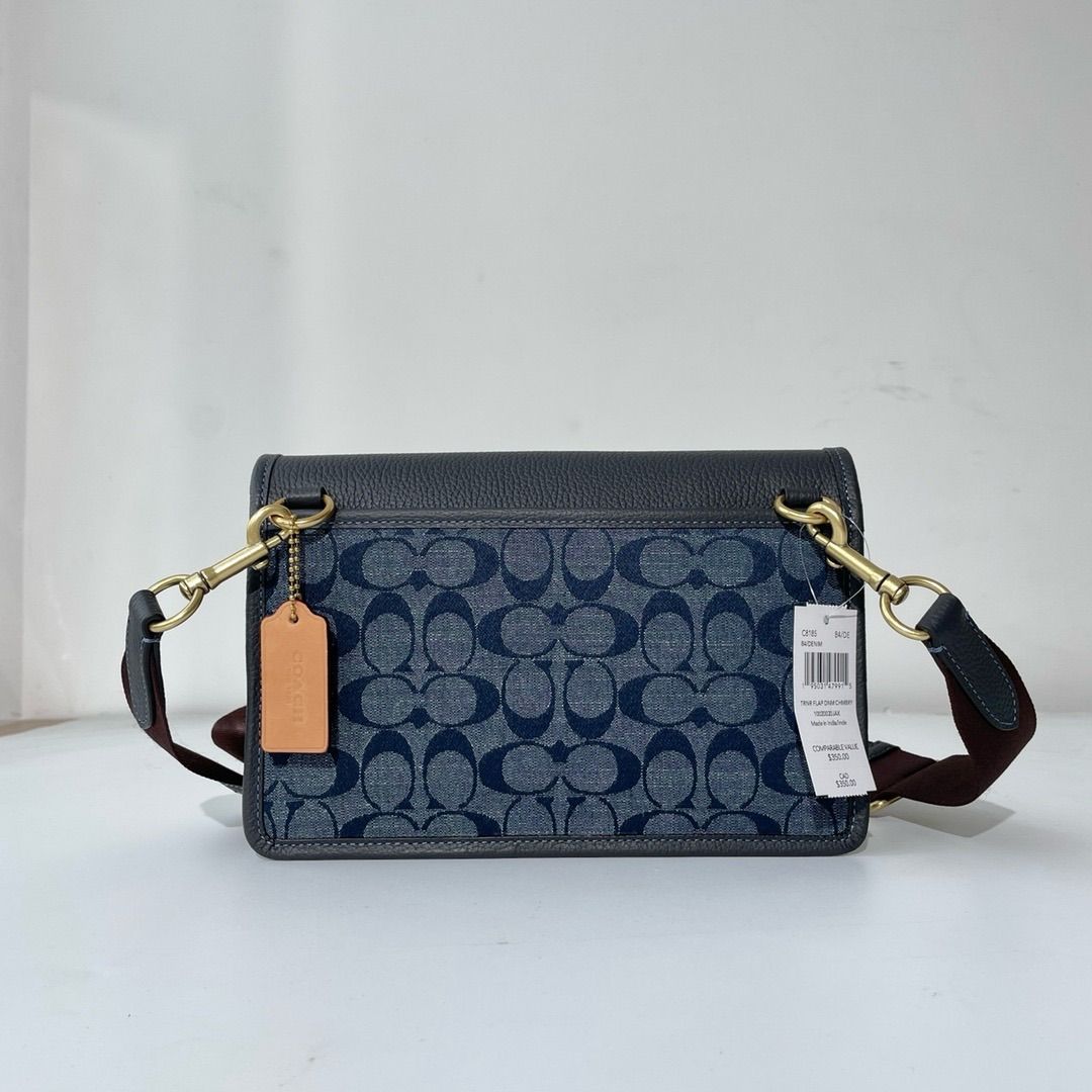 コーチバッグCOACHショルダーバッグ C8185 デニム クロスボディ斜  