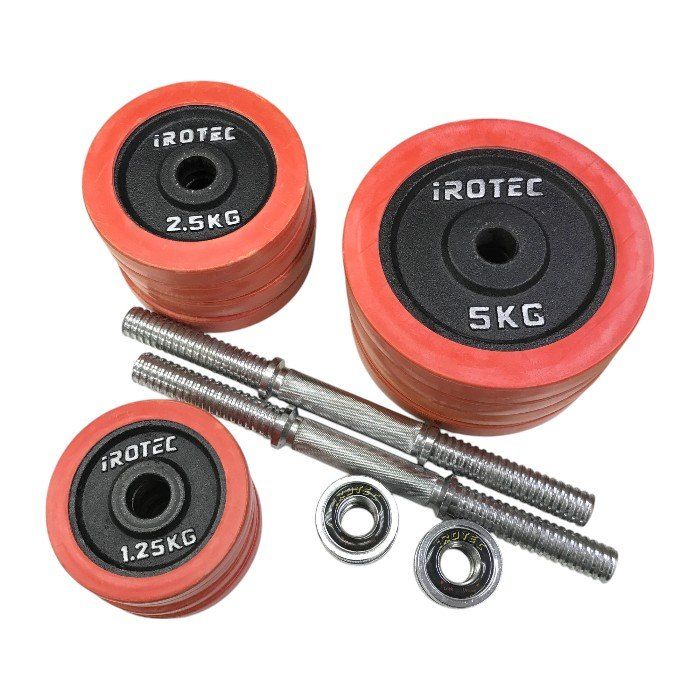 40kgダンベル ラバー付き irotek IROTEC（アイロテック）ラバー