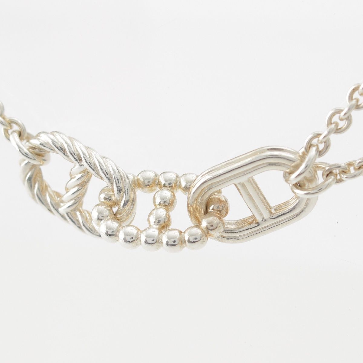 エルメス パラードPM シルバー925 シェーヌダンクル ロングネックレス  