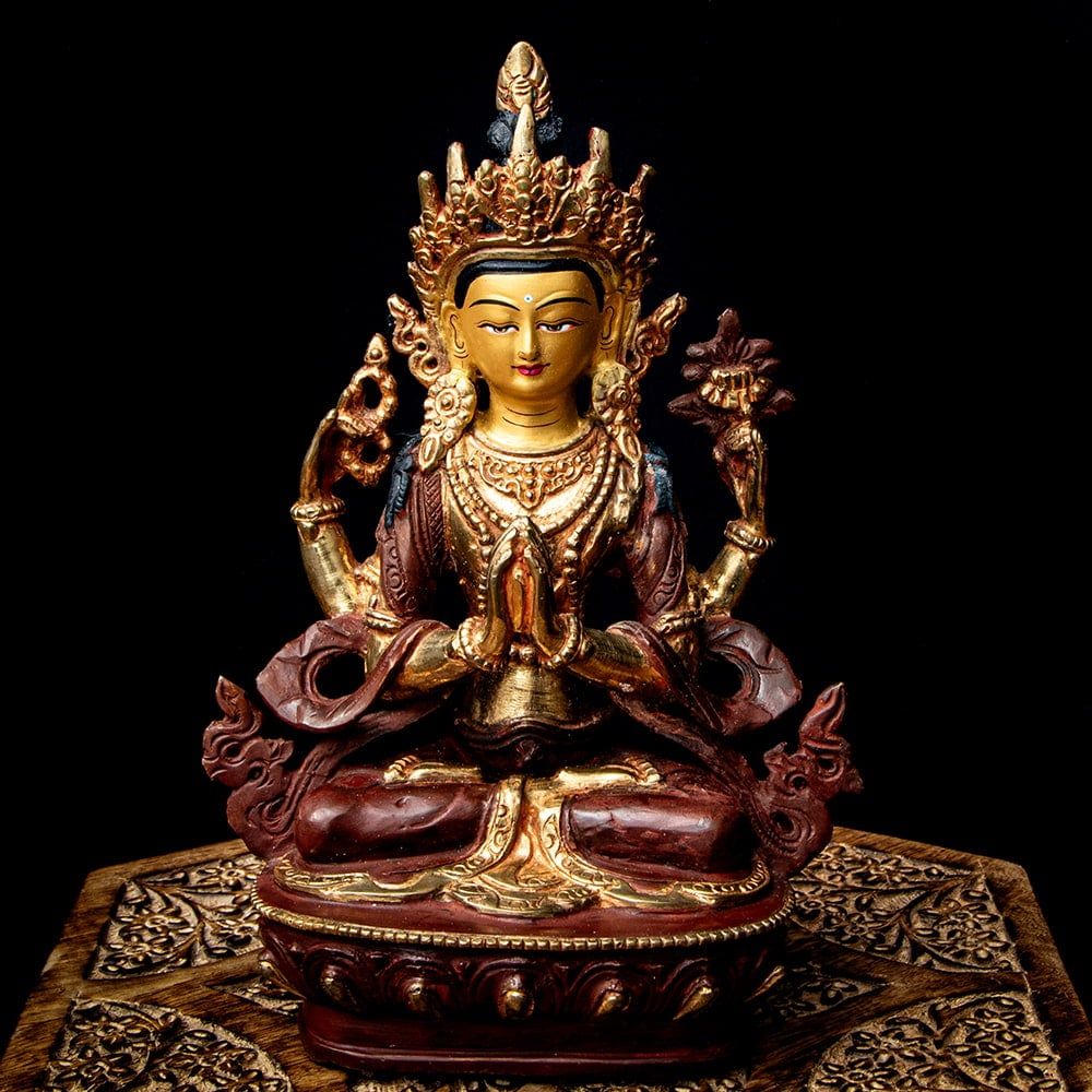 修縁堂】一刀彫り 繊細彫刻 不動明王 仏像立像 美術工芸品 不動 明王