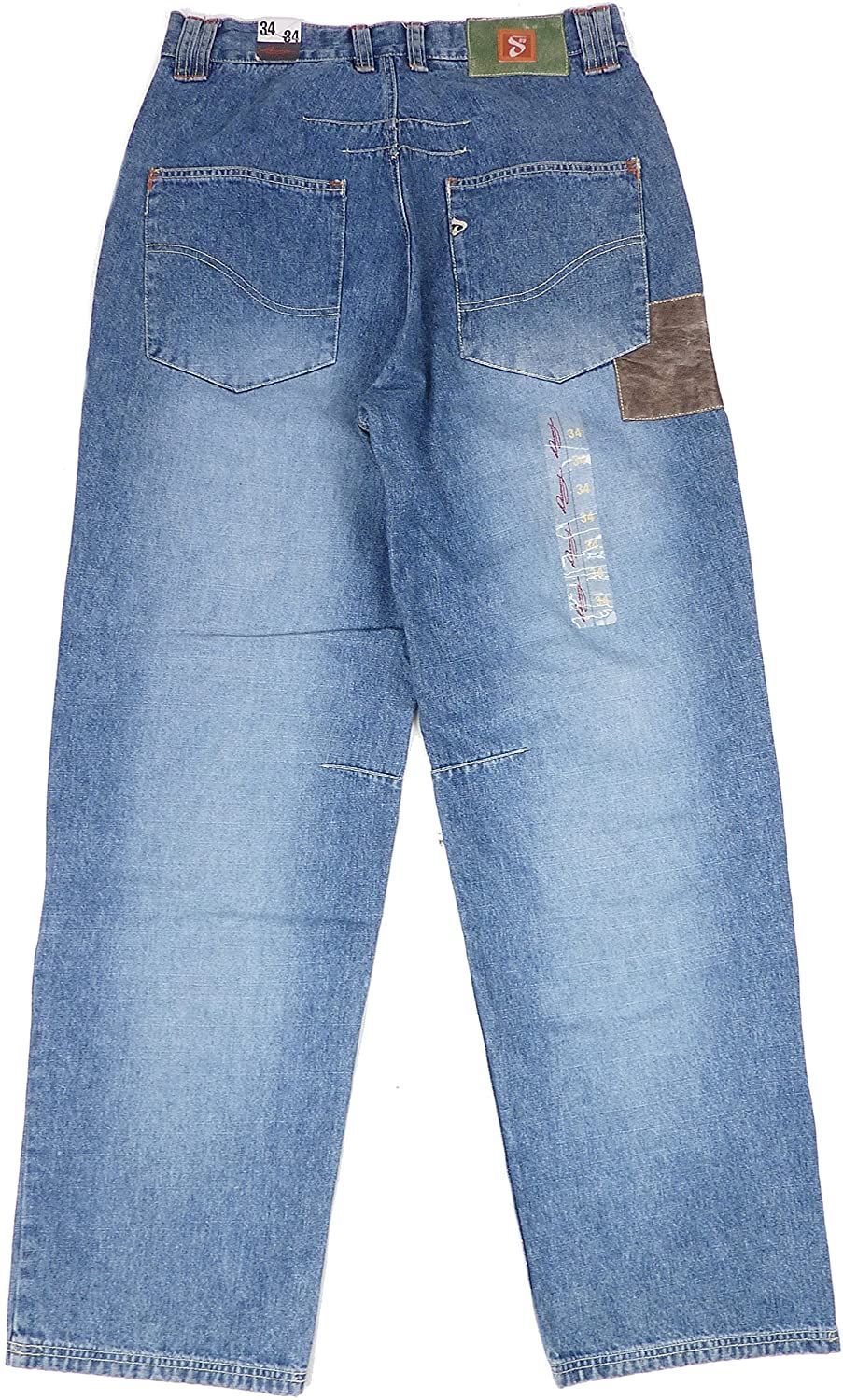Davoucci ダボーチ レザーパッチ バギー デニムパンツ - メルカリ