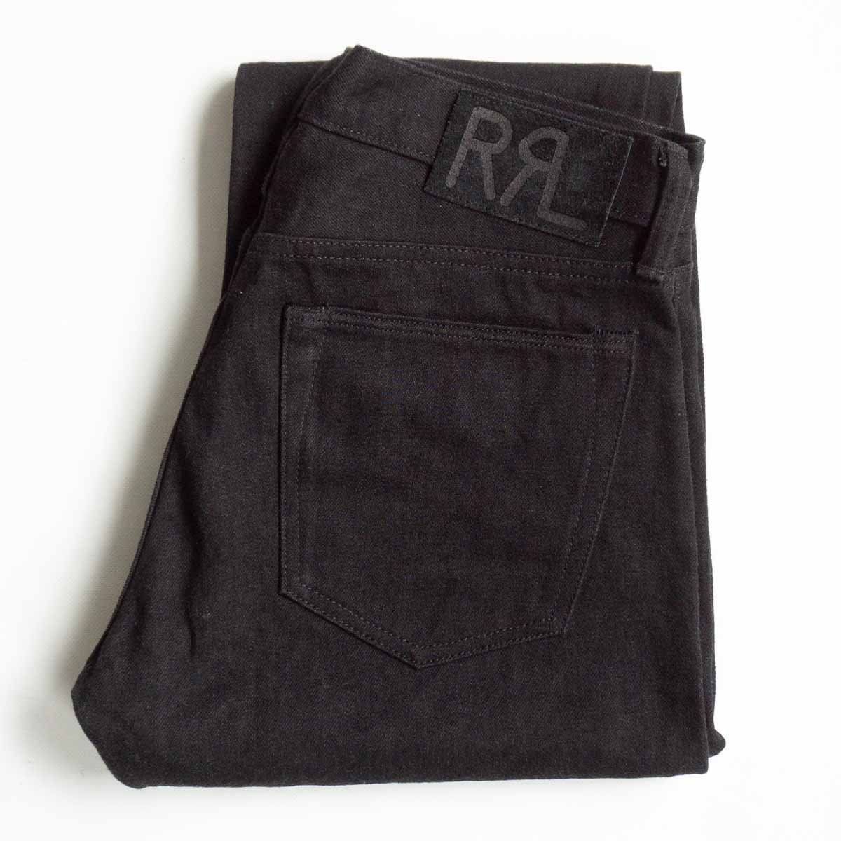 【アメリカ製】RRL SLIM FIT JEANS BLACK ON BLACK 極美品】RRL 【NEW BLACK ON BLACK SLIM FIT BLACK DENIM PANTS 】30