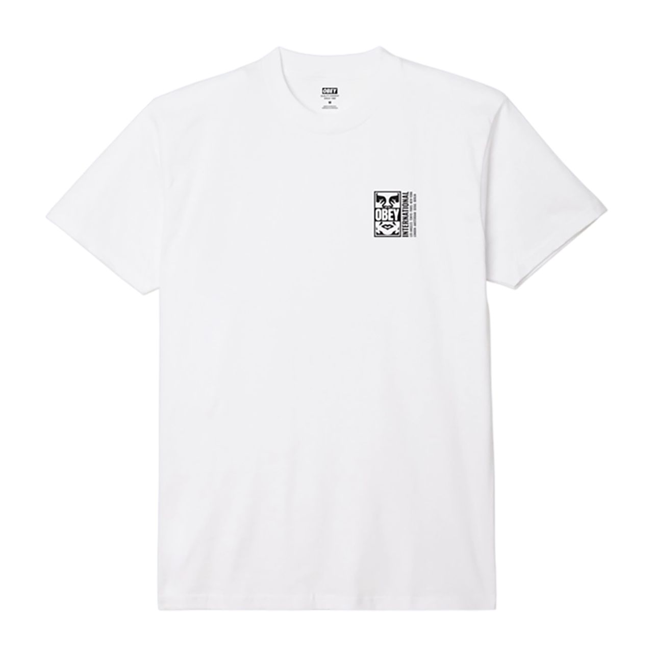 オベイ【OBEY】Icon Split Classic Tシャツ 半袖 バックプリント メンズ　ホワイト　XLサイズ