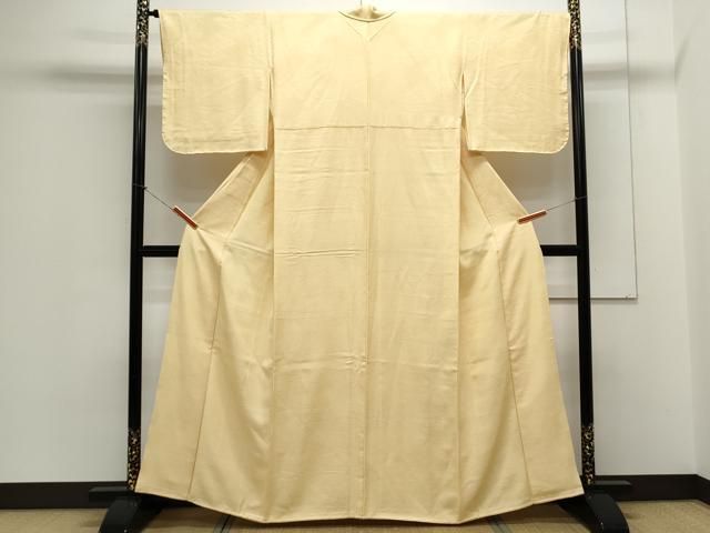 平和屋着物●上質な色無地 立波地紋 蜂蜜色 正絹 CAAX3129th