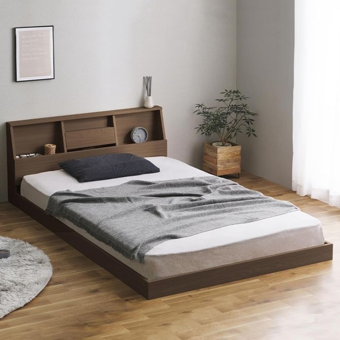 5営業日で発送 IRISOHYAMA アイリスオーヤマ フロアベッド FBF-SD ウォールナット