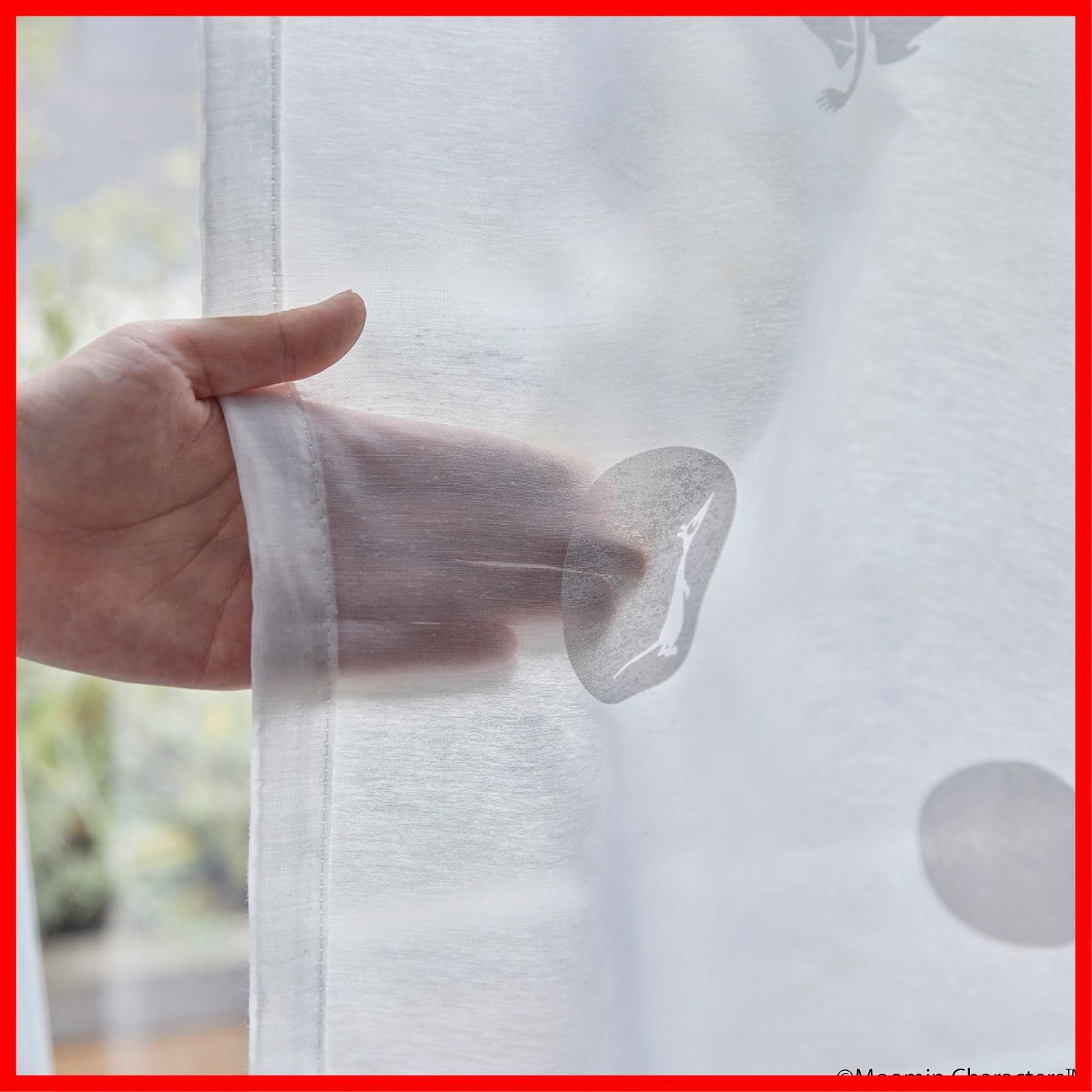  スミノエ MOOMIN おしりドット ボイル カーテン シアー 入 100 176 cm W 342 74324 その他 その他