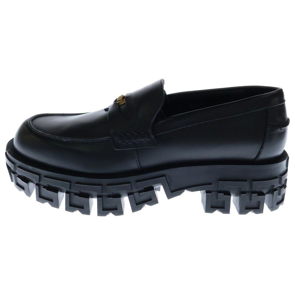 は自分にプチご褒美を VERSACE グレカ Loafers Portico Greca (ヴェルサーチ) 靴