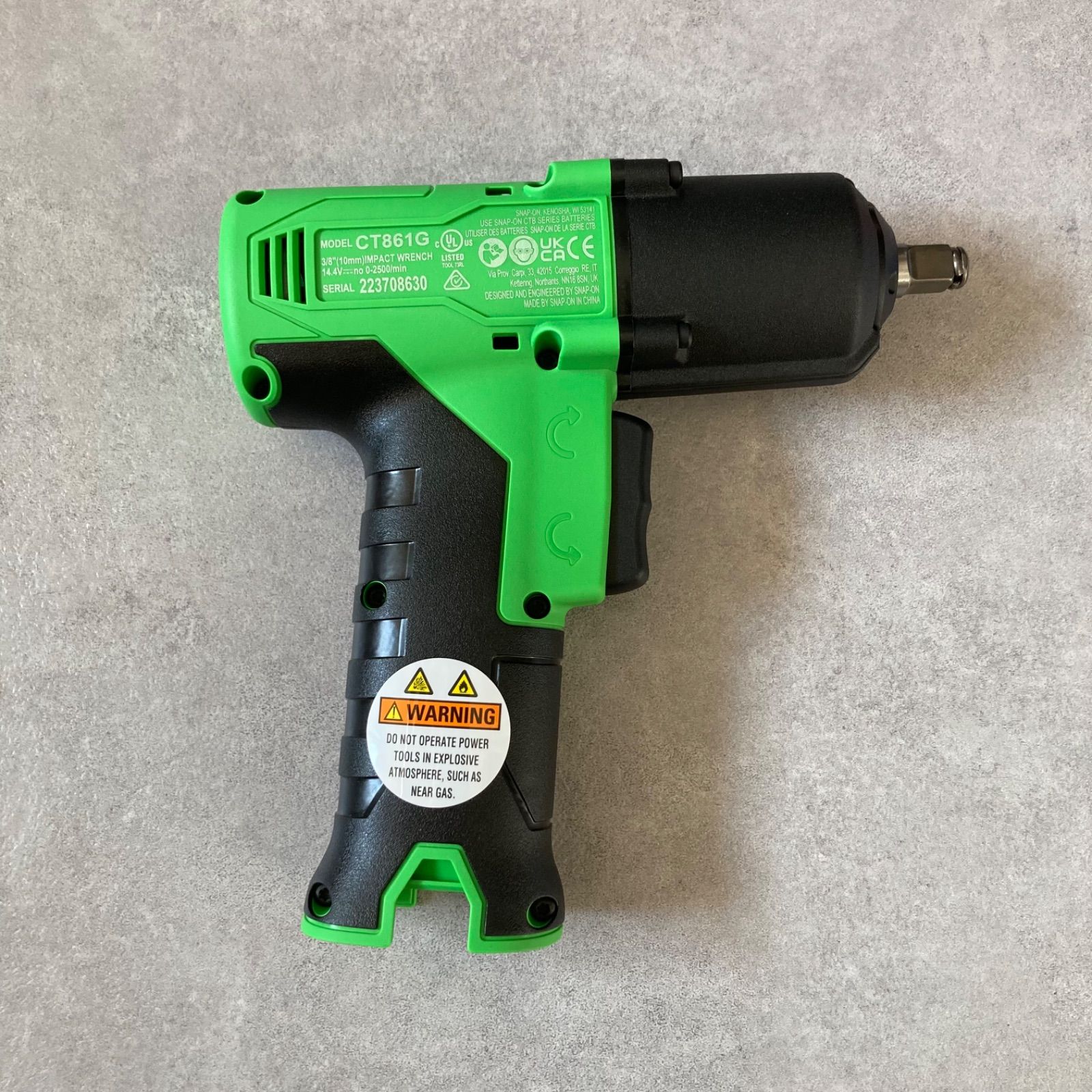 スナップオン 14.4V コードレスインパクト CT861GJ2 グリーン