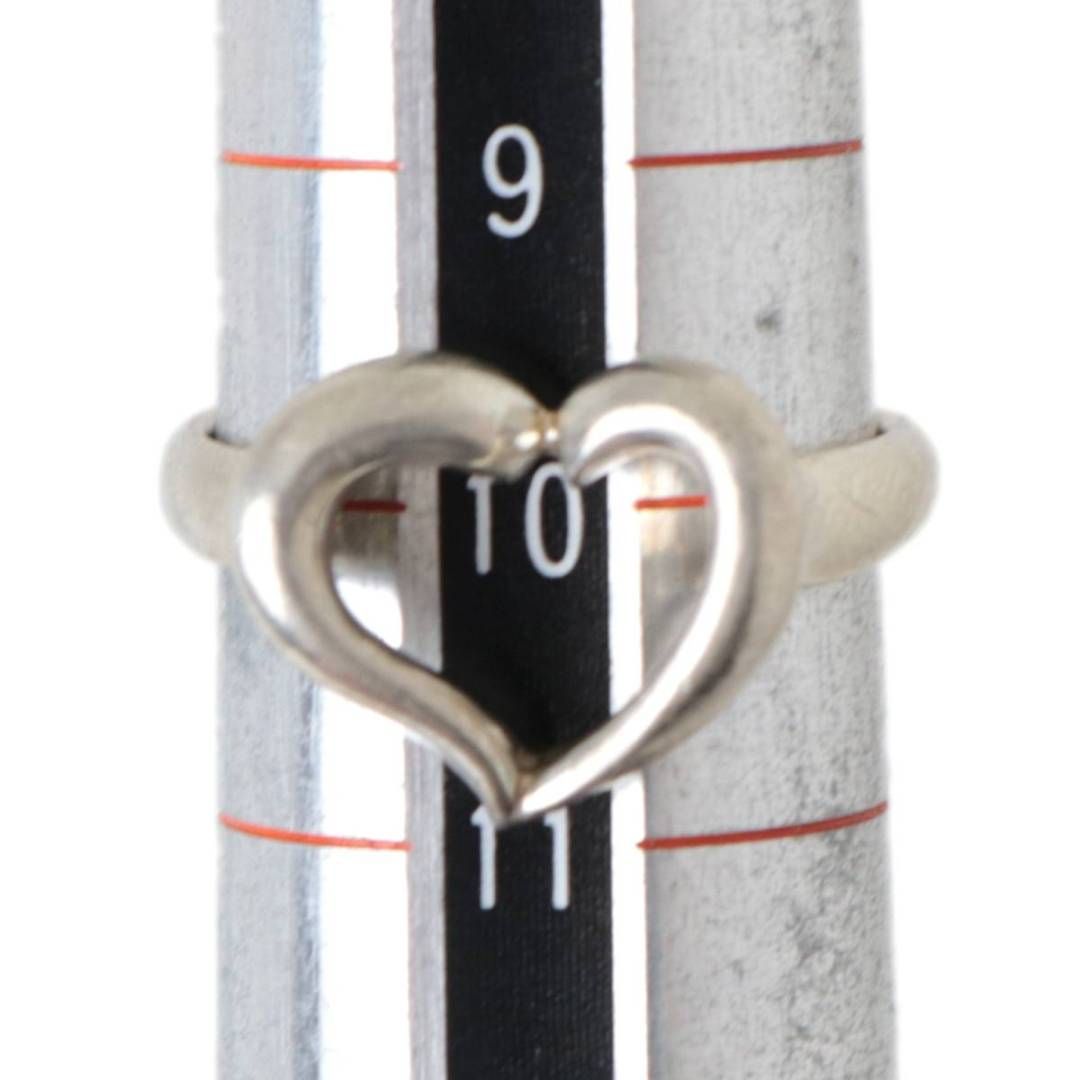 4℃ ヨンドシー ハートモチーフリング 10号 SILVER刻印 シルバー