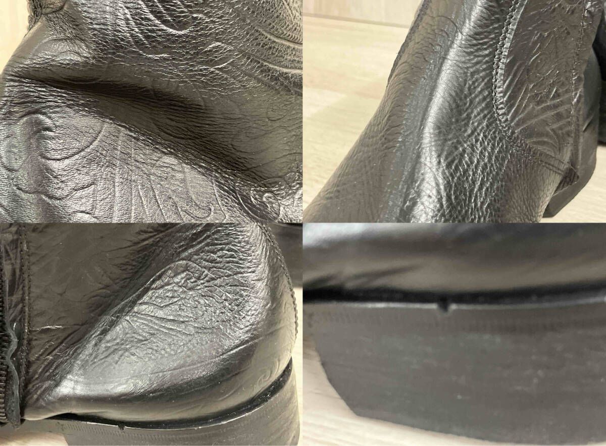  ETRO エトロ レザーショートブーツ ハイカットブーツ 39 ブラック その他 小物