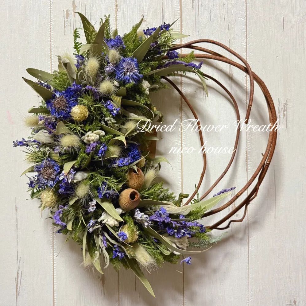 ボタニカルリース　ドライフワラー ボタニカルリース＊ドライフラワーリース
