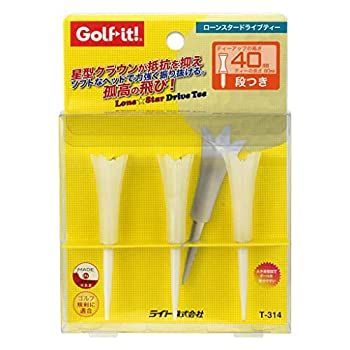 -非常に良い ライト LITE ゴルフティー ローンスター ドライブティー 75mm T-314 ホワイト 020 ゴルフティー