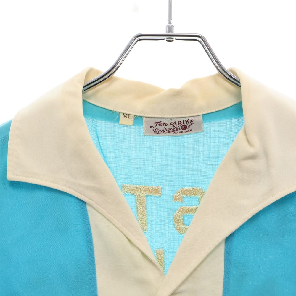 ヴィンテージ レーヨン ボーリングシャツ 60s king louie ブルー King
