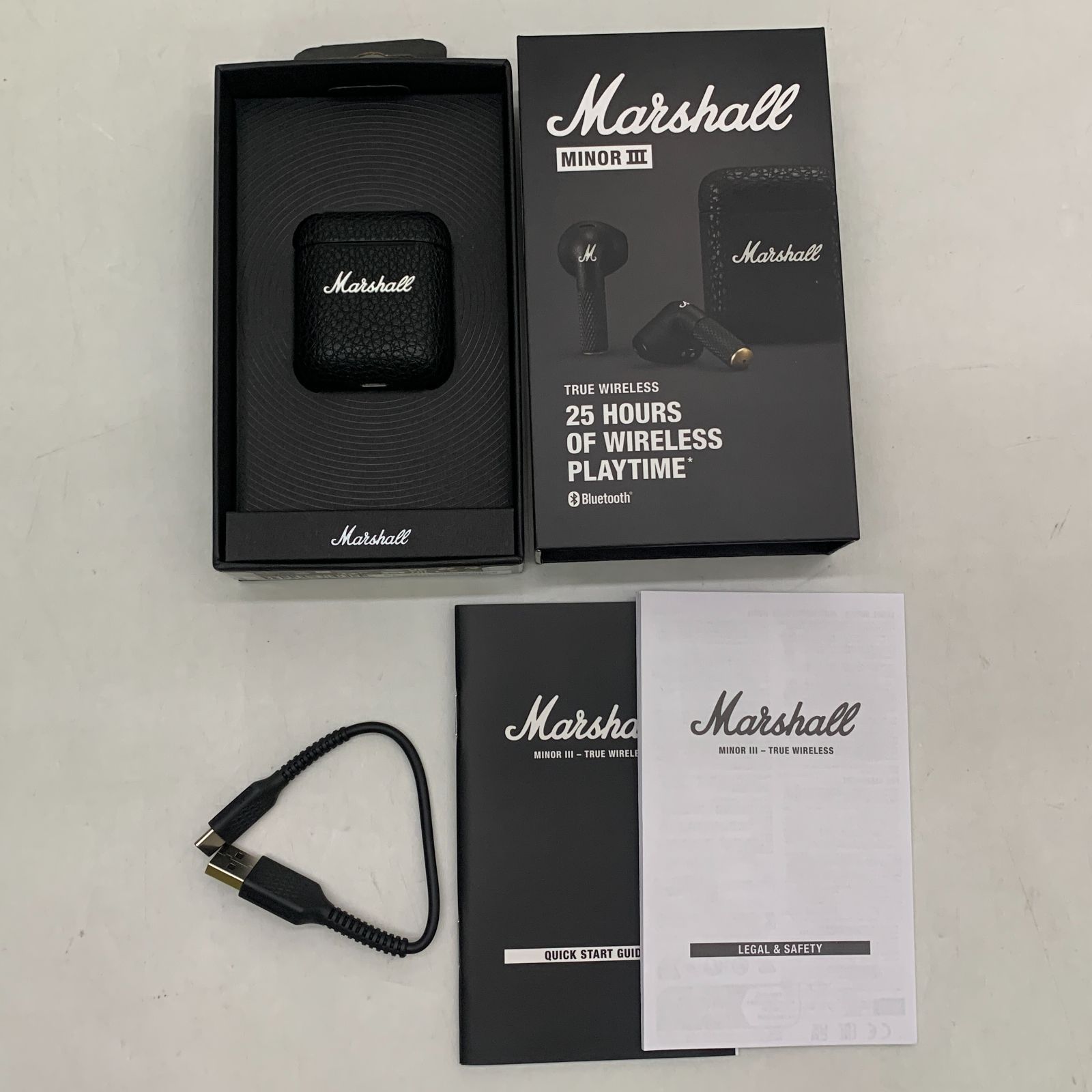 家電 Marshall 完全ワイヤレスイヤホン Minor III ブラック Minor III Black ワイヤレスイヤホン オーディオ機器