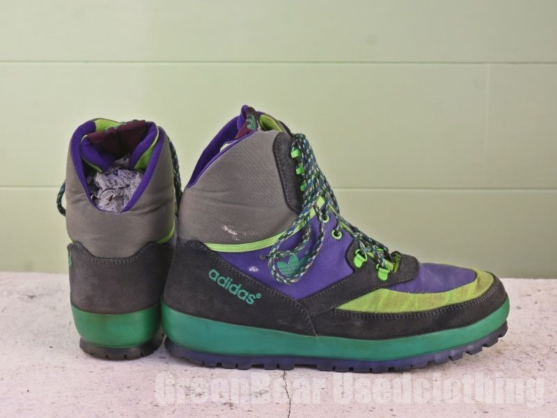 イタリア製 アディダス adidas ビンテージ トレッキングブーツ 黄緑×紺 メンズ 11 29cm C066