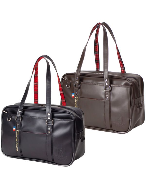 美品✨イーストボーイ スクールバッグ 刺繍 大容量 2気室 肩掛け 黒