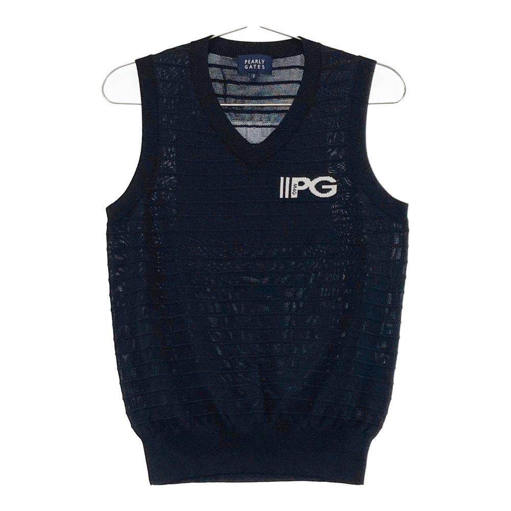 サイズ 0 PEARLY GATES パーリーゲイツ ニットベスト ネイビー系 240101539849 ゴルフウェア レディース ストスト