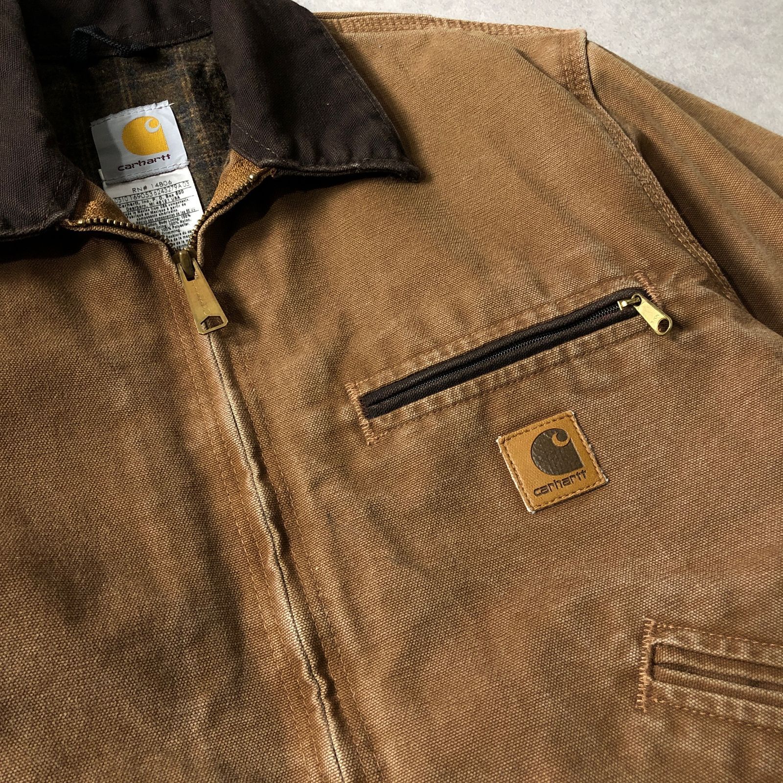 carhartt 希少配色ブランケット裏地 デトロイト ジャケット 