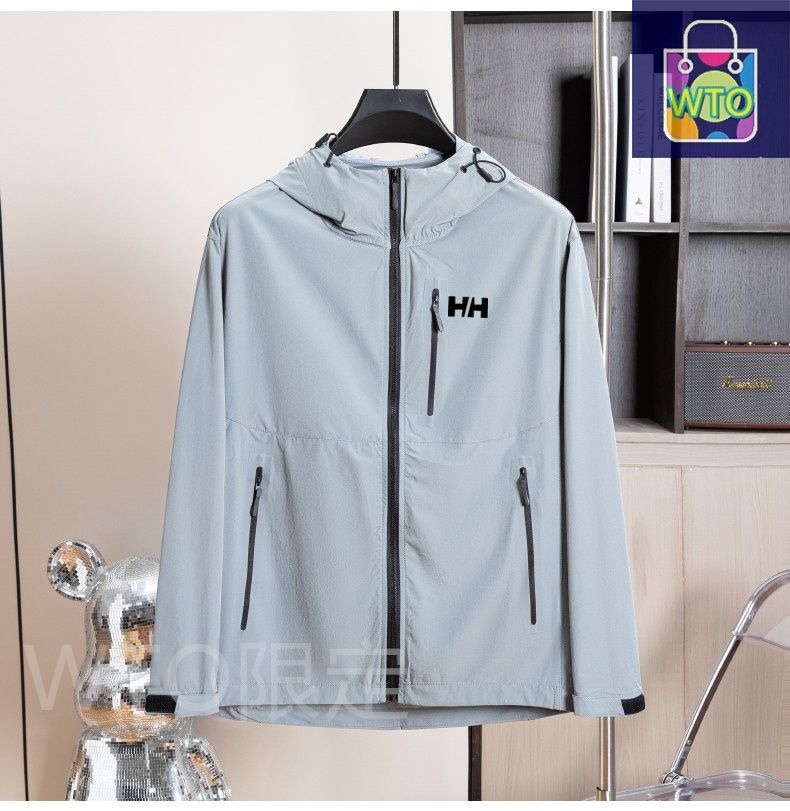 HH ヘリーハンセンの紫外線防止アウトドア透気性連帽日焼け止めジャケット 夏用の薄手のカップル日焼け止め服です -WTO輸入1