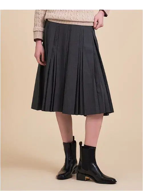 バックレースアップラメジャガードタックスカート 【554】アナイ