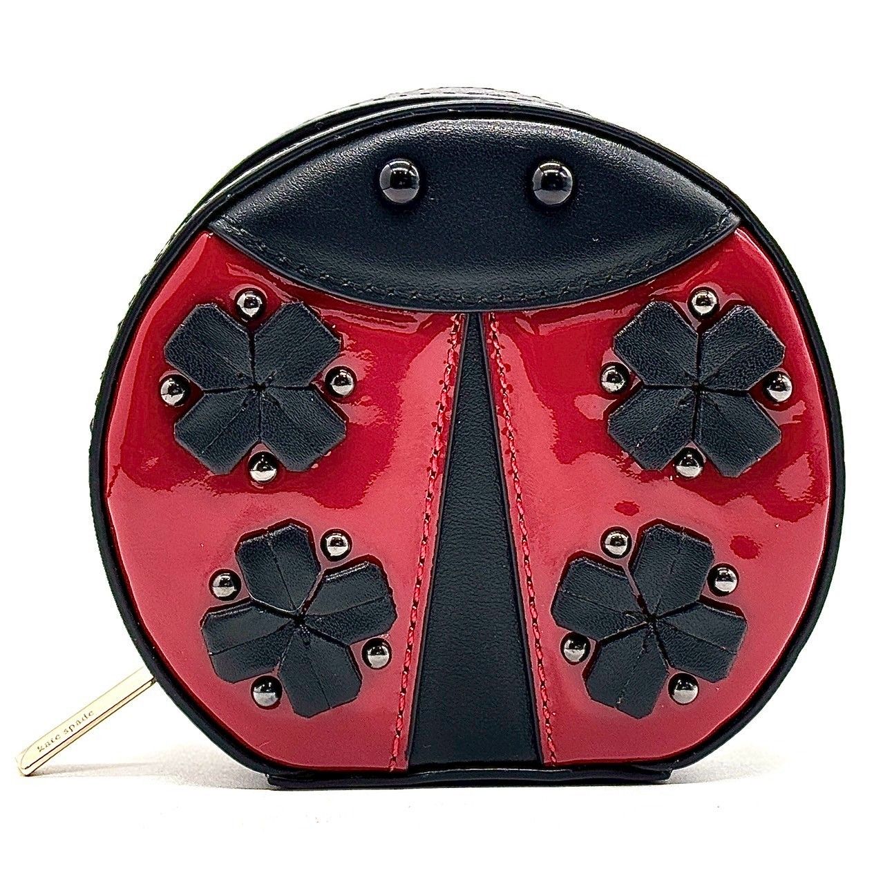 【未使用】ケイトスペード　コインケース てんとう虫　ブラック 赤　レザー　希少 kate spade NEW YORK ケイトスペード コインケース katespade