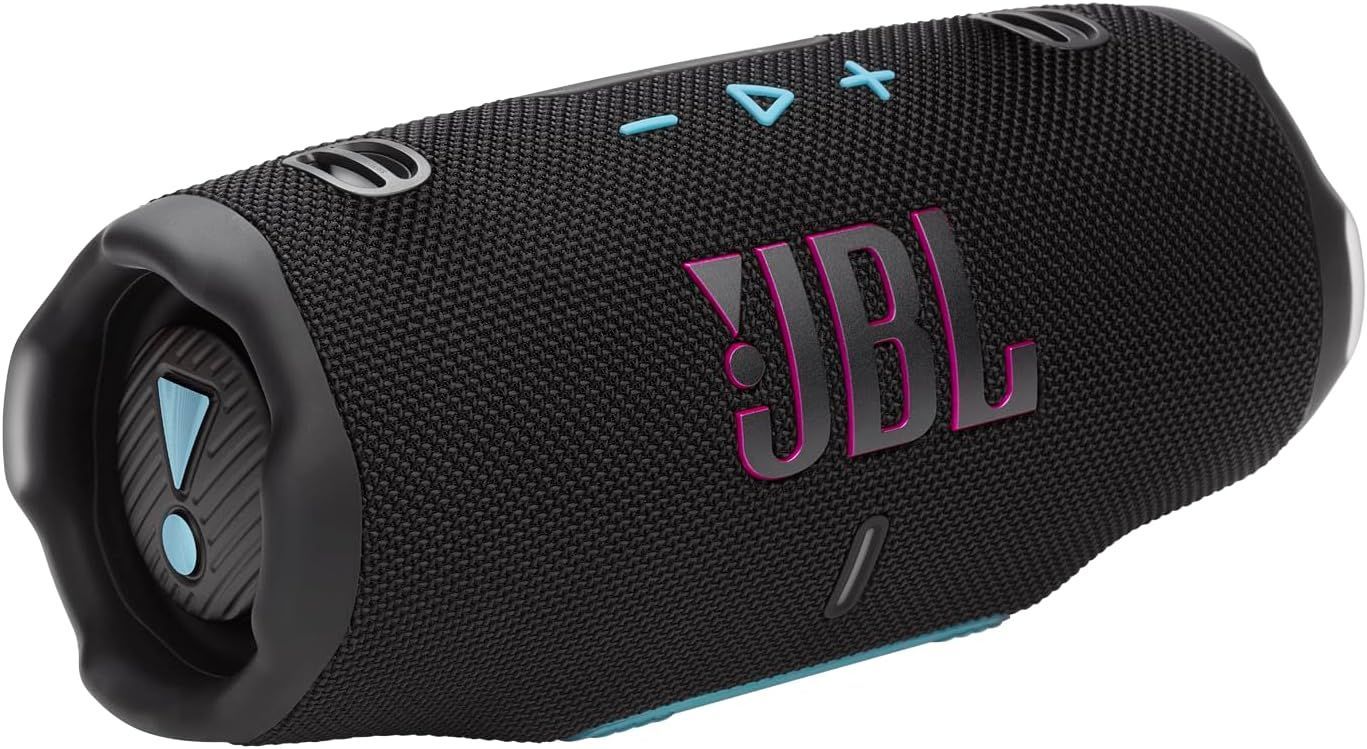 ポータブルスピーカー|Bluetooth対応 | IP68 防塵防水|USB-C|アプリ対応|モバイルバッテリー機能|ハンドストラップ付属|AURA CAST マルチスピーカー接続|ファンキーブラック | JBLCHARGE6BLKO