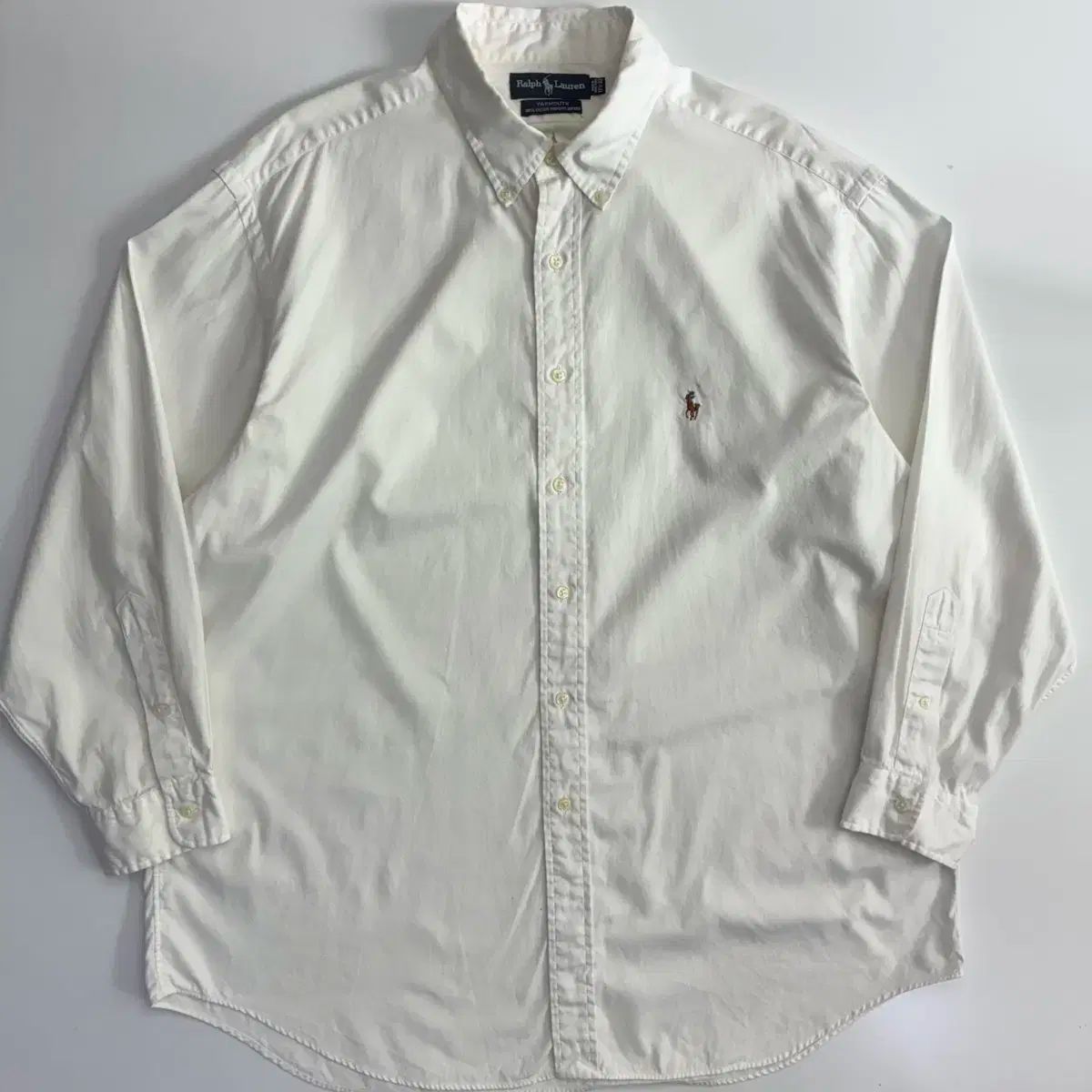 Polo ポロ ラルフローレン 刺繍 白 コットン シャツ