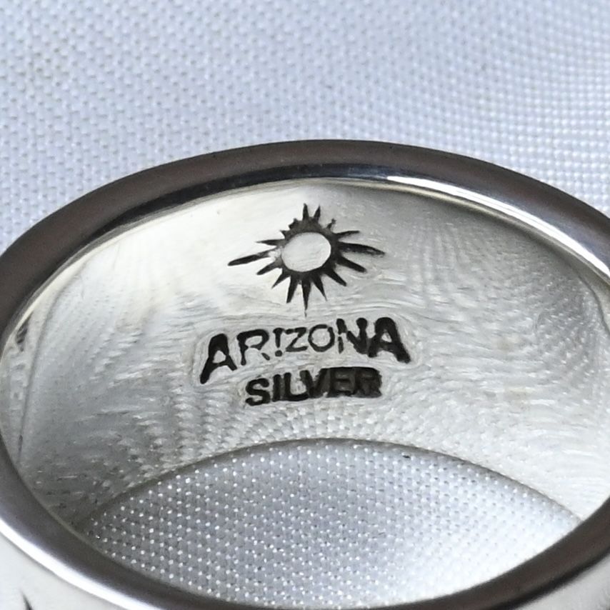 はやたさん専用 SILVER 唐草 リング アリゾナフリーダム ARIZONA FREEDOM アリゾナフリーダム 12mmK18台付太陽神付巻唐草