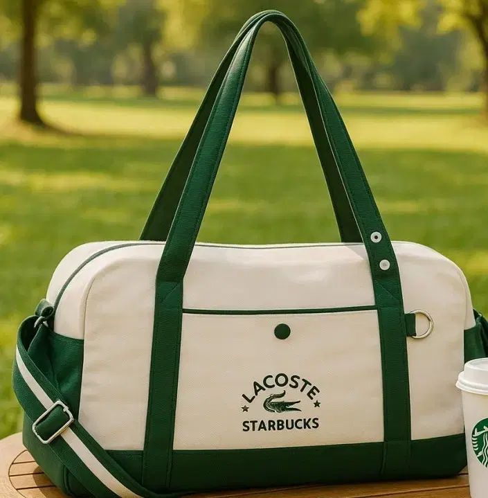 韓国 Starbucks スタバ LACOSTE ラコステ バッグ グリーン 韓国 スターバックス LACOSTE ラコステ バッグ グリーン - メルカリ
