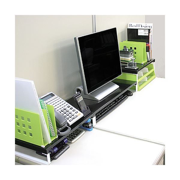 まとめ リヒトラブ 机上台 W390×D250×H80mm 黒 A-7330-24 1台 ×5セット