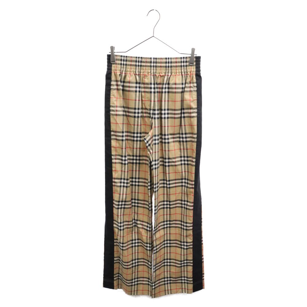 美品⭐︎BURBERRYチェックパンツ　8Y/128 BURBERRY(バーバリー) サイドラインチェックペイントパンツ
