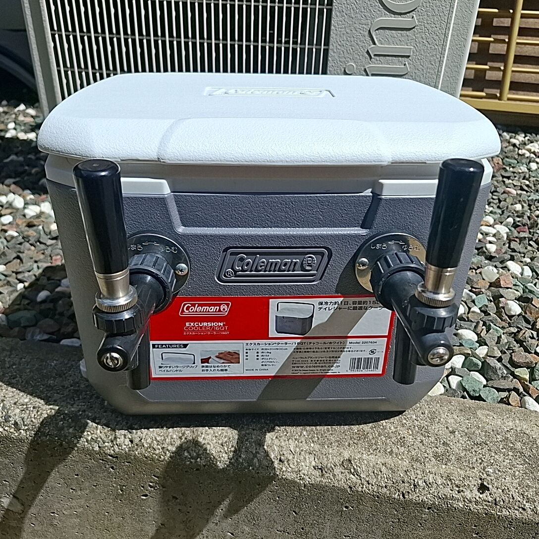 24時間以内発送 自作氷冷式ビールサーバー2口ダブルコック仕様