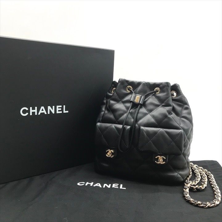 未使用品 CHANEL シャネル マトラッセ ラムスキン ココマーク