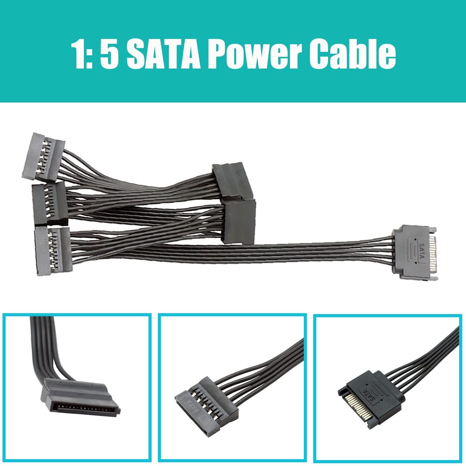 8 SATA ケーブル 電源スプリッター ケーブル ロープロファイル ブラケット