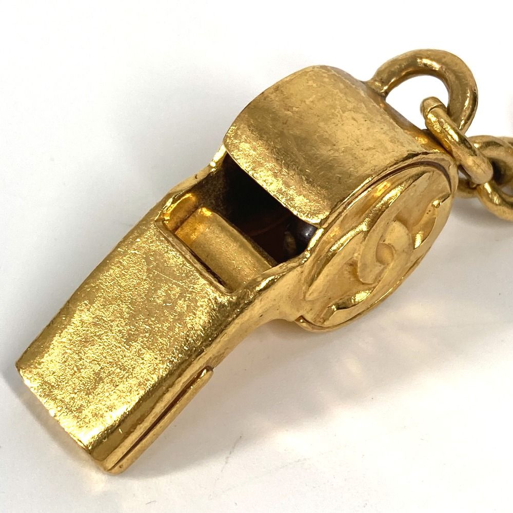 CHANEL シャネル キーホルダー CC ココマーク ホイッスル 笛 メタル