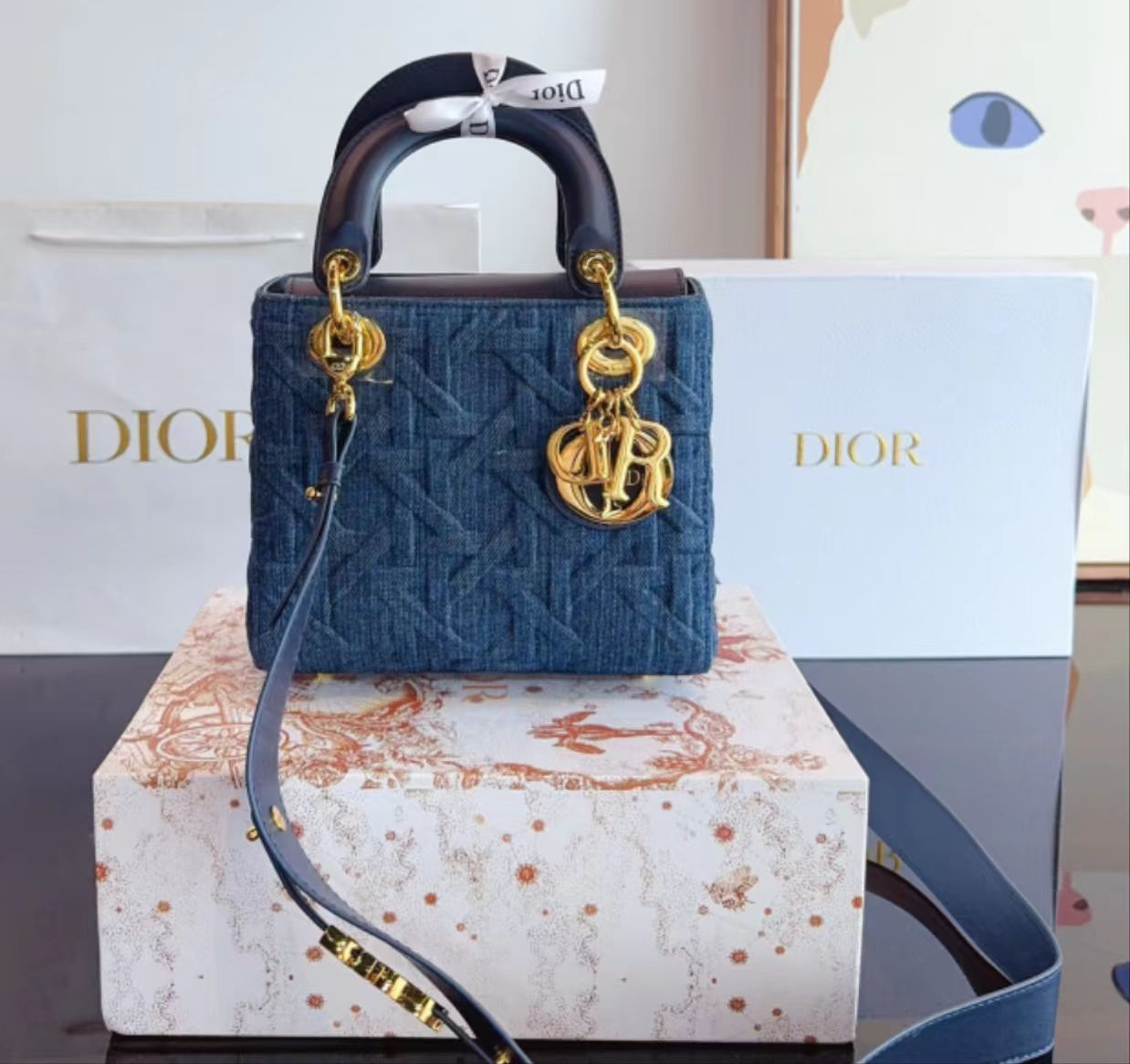 Christian Dior　レディディオール　カナージュ　キルティング 美品