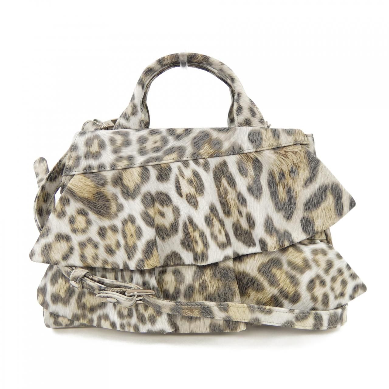 マダムヒロコ MADAME HIROKO バッグ ハンドバッグ レザー 黒 型押し加工 美品 Madame Hirokoマダムヒロコ／レザーハンドバッグ - メルカリ