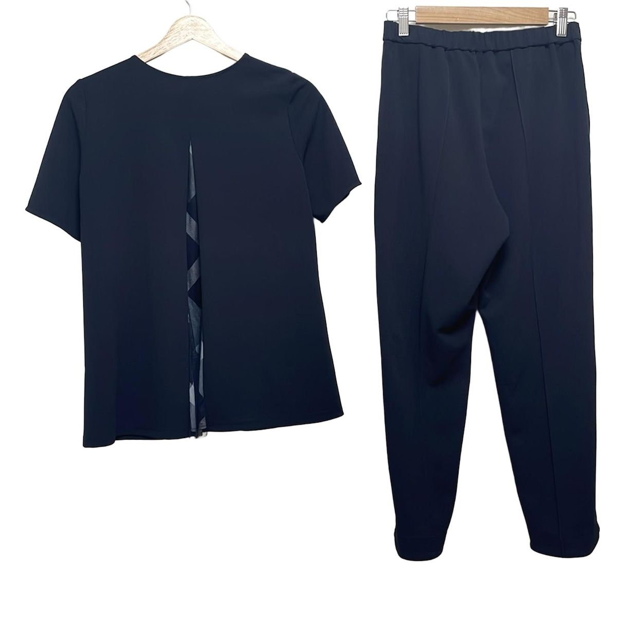 ブルーレーベルクレストブリッジ レディースパンツセットアップ レディース - 黒×ダークネイビー×マルチ チェック柄|ウエストゴム