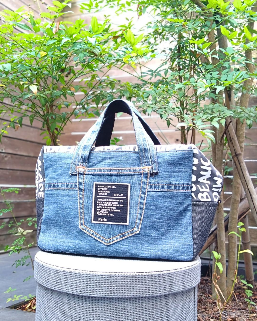 ️DENIM✖️ボストンバッグ⚮̈ お揃いポーチ付き