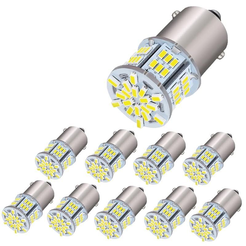 NAKOBO S25シングル 12V-24V G18 LED P21W BA15S バルブ LEDライト 車用 54連3014チップ ランプ 汎用 変換 1000LM ホワイト 10個入り 0