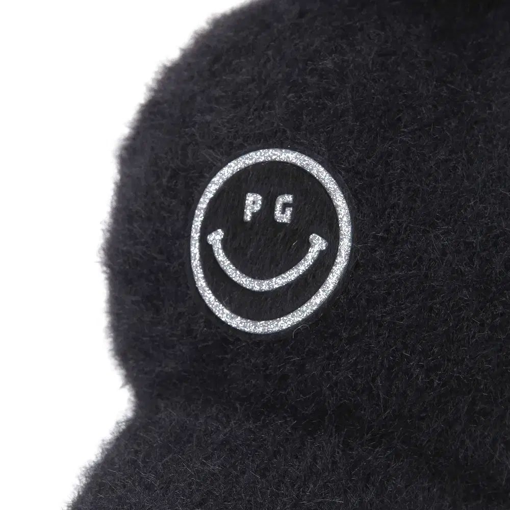 PEARLY GATES パーリーゲイツ ファー ボンボン ニットキャップ 帽子 ブラック 56