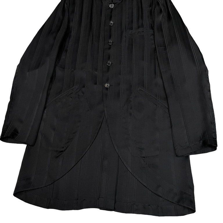 Yohji Yamamoto Pour Homme 08SS シルクストライプ変形襟燕尾