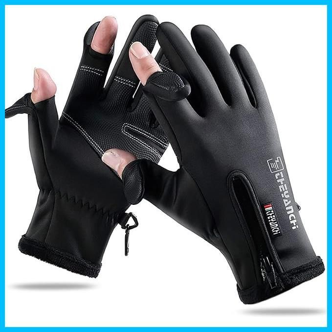 数量 海釣 バイク サイクリング 自転車 半指 釣り手袋 川釣 フィッシンググローブ パドルグローブ スポーツグローブ 夜間活動 防寒手袋 指切り 男女兼用 防水 防寒グローブ 2本指出し スマホ対応 人間工学設計 滑り止め メンズ アウトドアグローブ