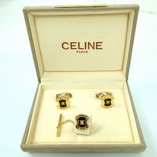 セリーヌ カフリンクス ネクタイピン ゴールド ブラック Celine CELINE セリーヌ カフリンクス ネクタイピン ゴールド ブラック